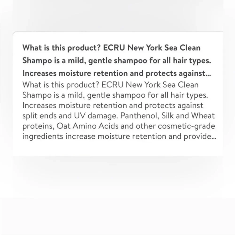 ECRU New York Sea Clean Shampoo 8 oz